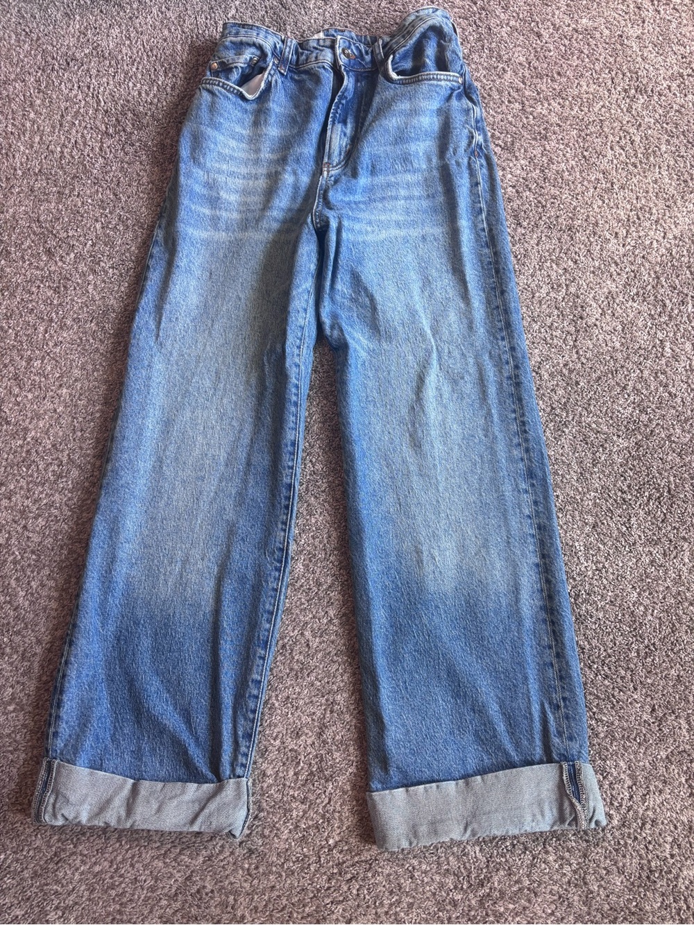 Anthropologie Pilcro The Austyn High-Rise Cuffed Wide-Leg Jeans 29 regular